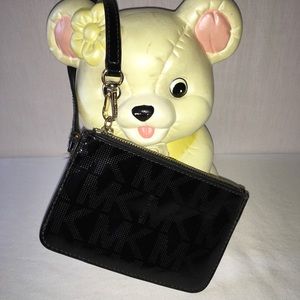 MK Glossy Leather Wristlet